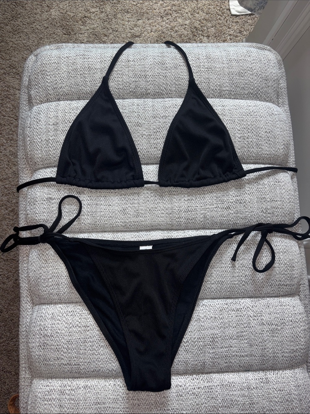 Classic Black Triangle Tie-Side Bikini